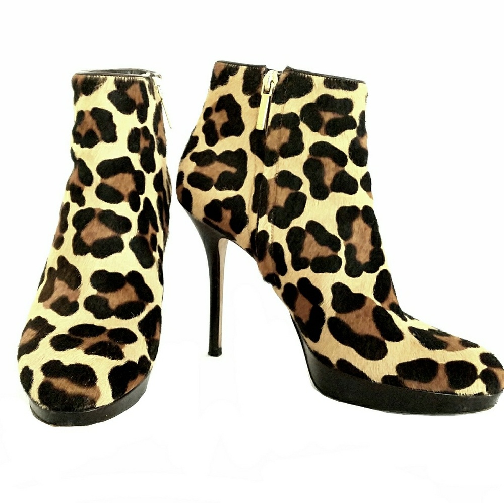 Dior Calf Hair Leopard Print Booties - Picture 7 of 8